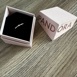 Pandora Gold and Diamond Ring